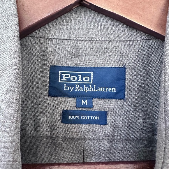 Vintage Polo Ralph Lauren Brown Oxford Shirt - Size Medium - 100% Cotton - Picture 5 of 11